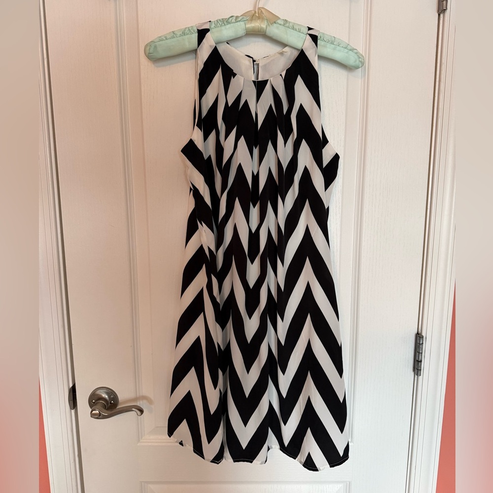 Black and White Chevron Dress